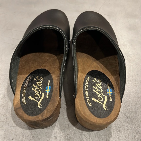 Lotta From Stockholm Black Leather Clogs - Picture 2 of 7